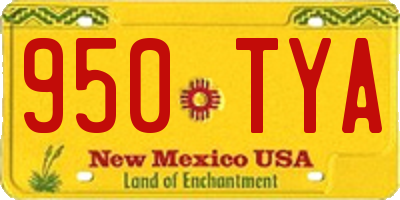NM license plate 950TYA