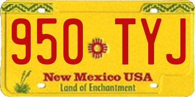 NM license plate 950TYJ