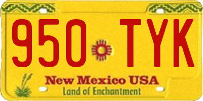 NM license plate 950TYK