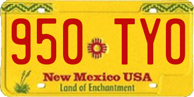 NM license plate 950TYO
