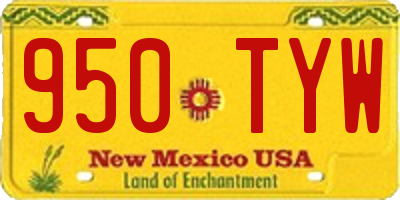 NM license plate 950TYW