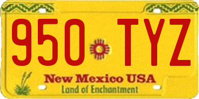 NM license plate 950TYZ