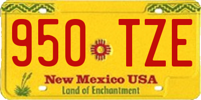 NM license plate 950TZE