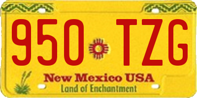 NM license plate 950TZG