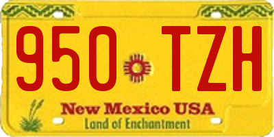 NM license plate 950TZH