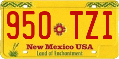 NM license plate 950TZI