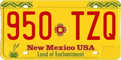 NM license plate 950TZQ