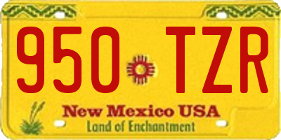 NM license plate 950TZR