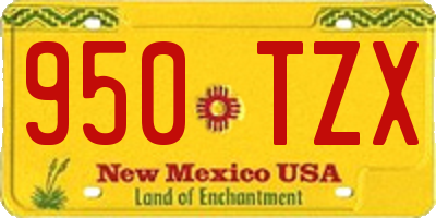 NM license plate 950TZX