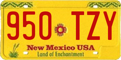 NM license plate 950TZY