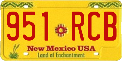 NM license plate 951RCB