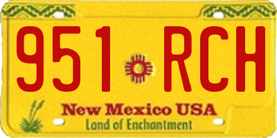 NM license plate 951RCH
