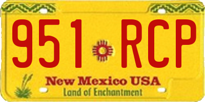 NM license plate 951RCP