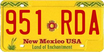 NM license plate 951RDA