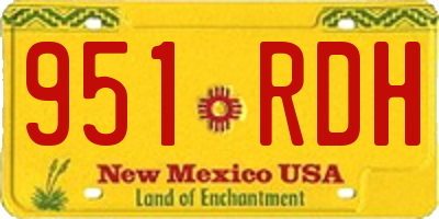 NM license plate 951RDH