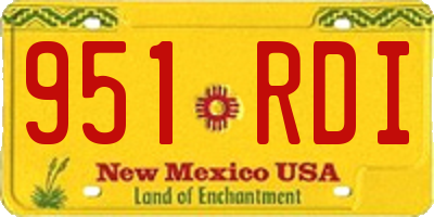 NM license plate 951RDI