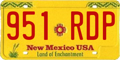 NM license plate 951RDP