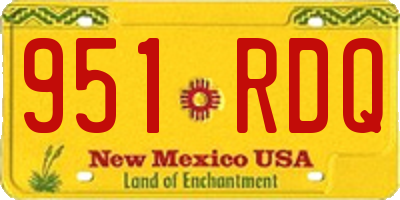NM license plate 951RDQ