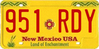 NM license plate 951RDY