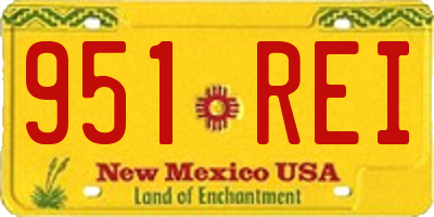 NM license plate 951REI