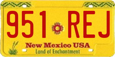 NM license plate 951REJ