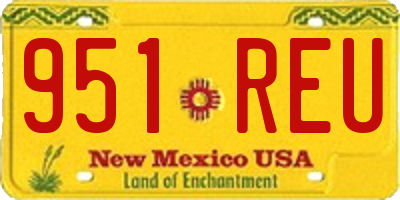 NM license plate 951REU