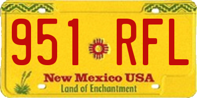 NM license plate 951RFL