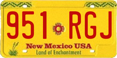 NM license plate 951RGJ