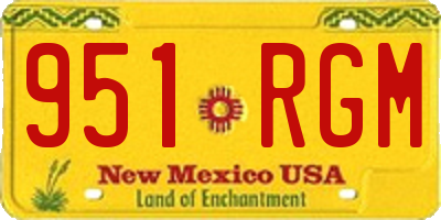 NM license plate 951RGM