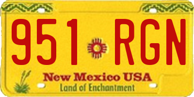 NM license plate 951RGN