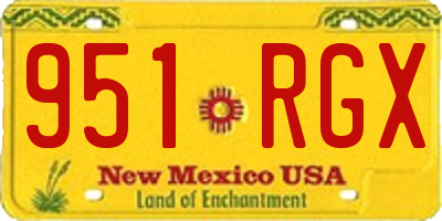NM license plate 951RGX