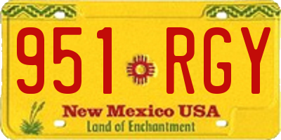 NM license plate 951RGY