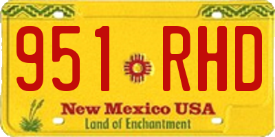 NM license plate 951RHD