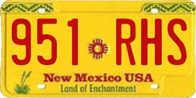 NM license plate 951RHS