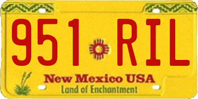 NM license plate 951RIL