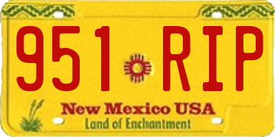 NM license plate 951RIP