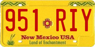 NM license plate 951RIY
