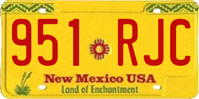 NM license plate 951RJC