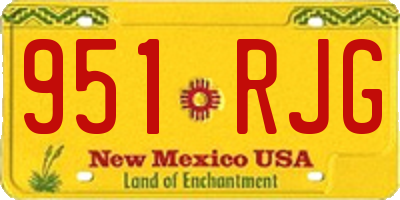 NM license plate 951RJG