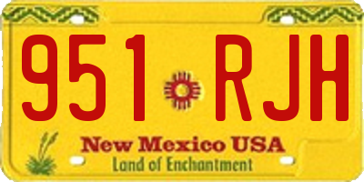 NM license plate 951RJH