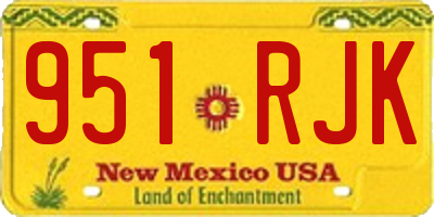 NM license plate 951RJK