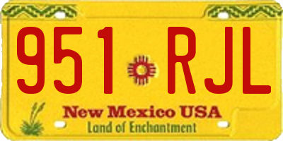 NM license plate 951RJL