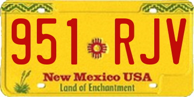 NM license plate 951RJV