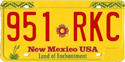 NM license plate 951RKC