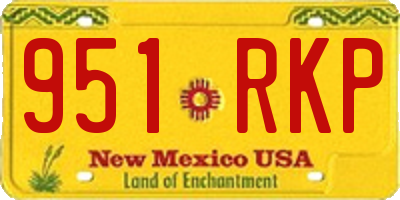 NM license plate 951RKP