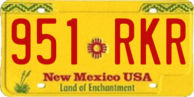 NM license plate 951RKR