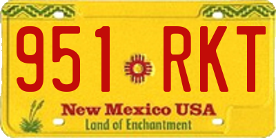 NM license plate 951RKT