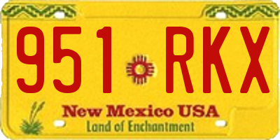 NM license plate 951RKX