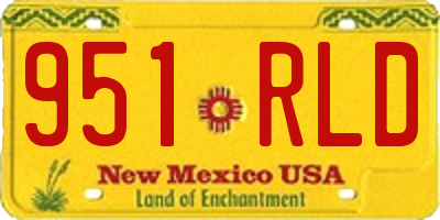 NM license plate 951RLD