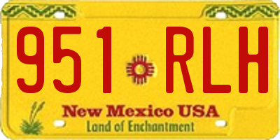NM license plate 951RLH